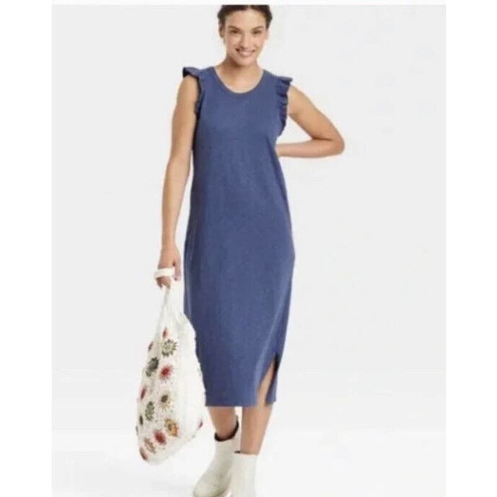 Universal Thread Ruffle Sleeve Everyday Midi Tank… - image 1